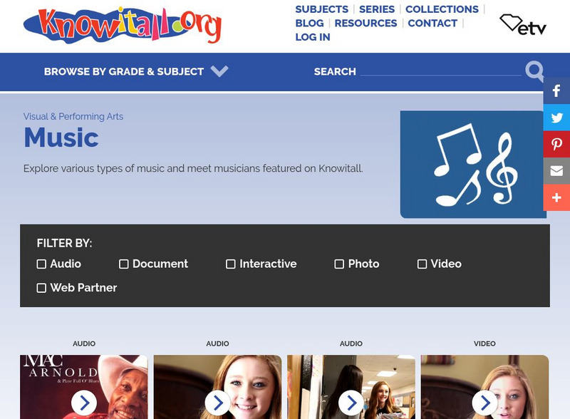 Etv: Visual and Performing Arts: Music Website Etv: Visual and Performing Arts: Music Website