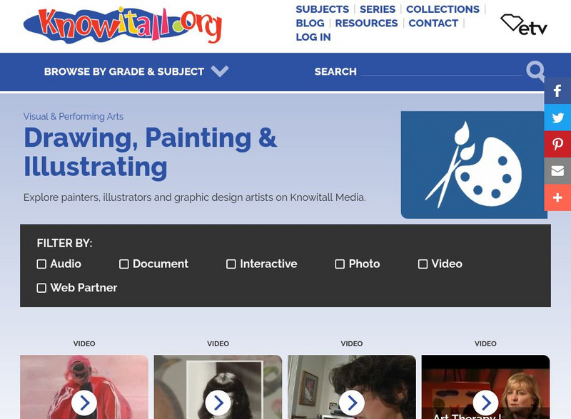 Etv: Visual and Performing Arts: Drawing, Painting and Illustrating Website Etv: Visual and Performing Arts: Drawing, Painting and Illustrating Website