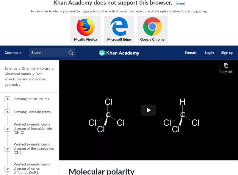 Khan Academy: Dipole Moment Instructional Video Khan Academy: Dipole Moment Instructional Video