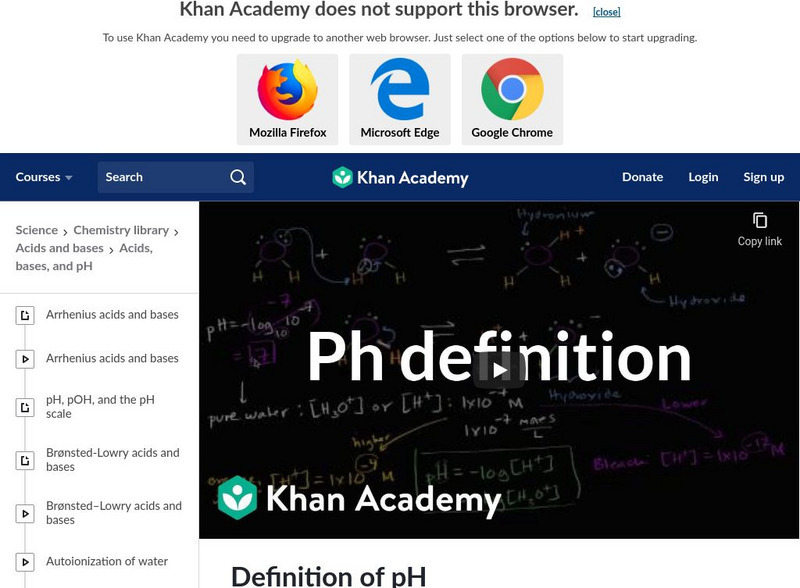 Khan Academy: Definition of P H Instructional Video Khan Academy: Definition of P H Instructional Video