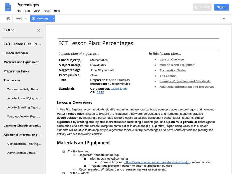 Google for Education: Percentages Unknown Type Google for Education: Percentages Unknown Type