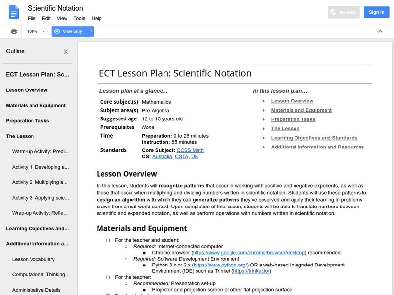 Google for Education: Scientific Notation Unknown Type Google for Education: Scientific Notation Unknown Type