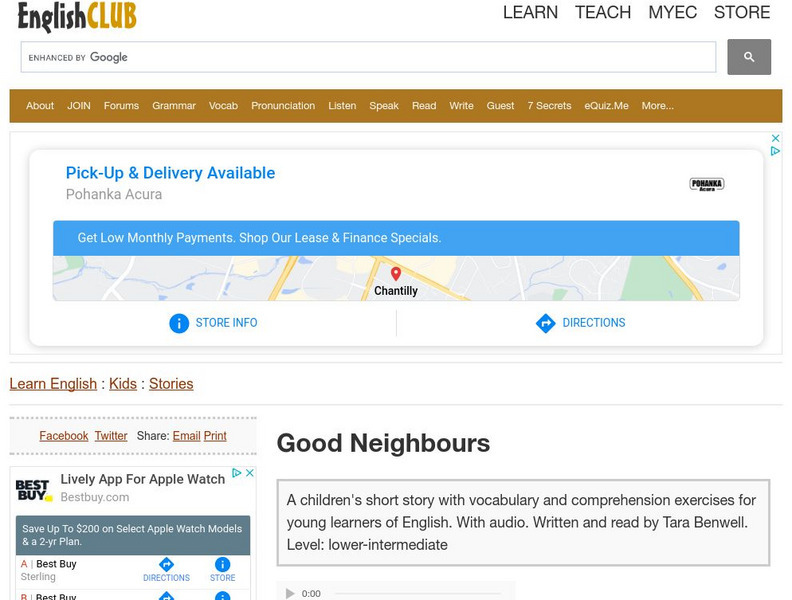English Club: Learn English: Good Neighbours Activity English Club: Learn English: Good Neighbours Activity