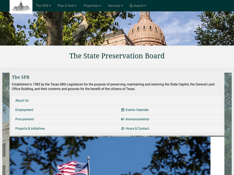 Texas State Preservation Board Handout Texas State Preservation Board Handout