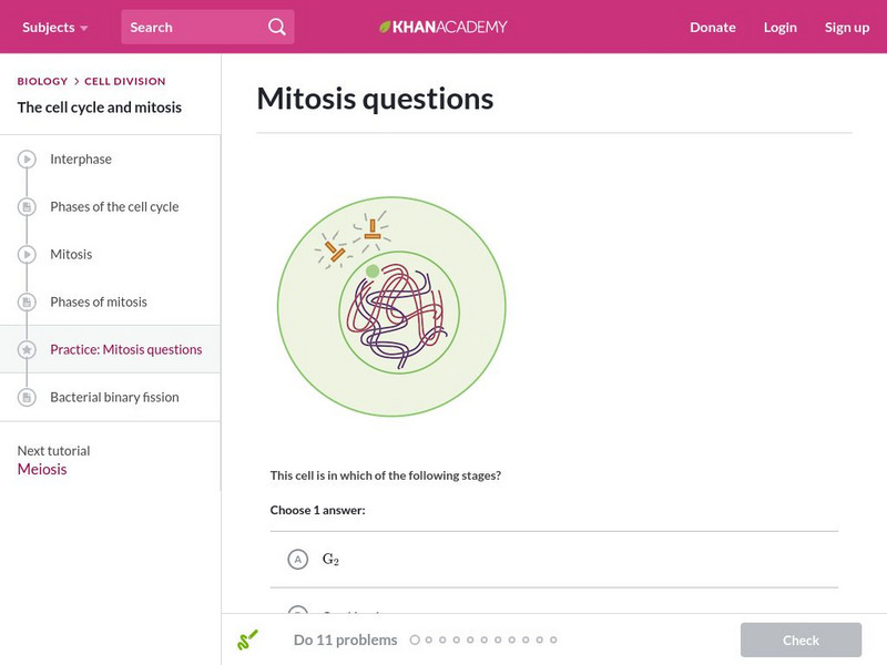 Khan Academy: Mitosis Questions Unknown Type Khan Academy: Mitosis Questions Unknown Type