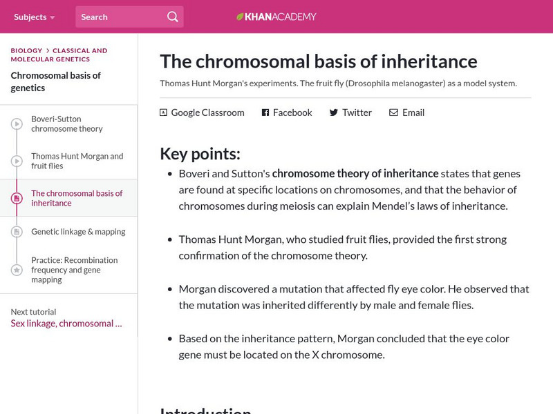 Khan Academy: The Chromosomal Basis of Inheritance eBook Khan Academy: The Chromosomal Basis of Inheritance eBook