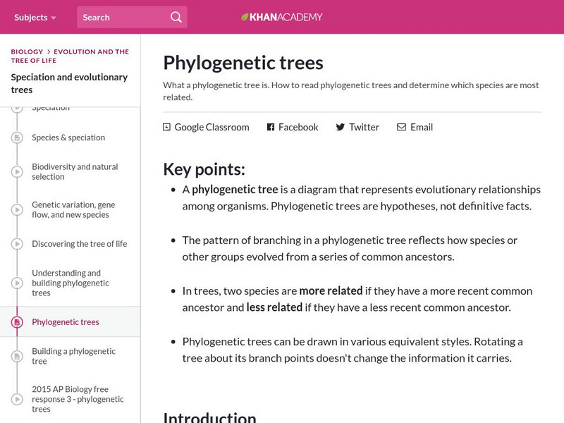 Khan Academy: Phylogenetic Trees eBook Khan Academy: Phylogenetic Trees eBook