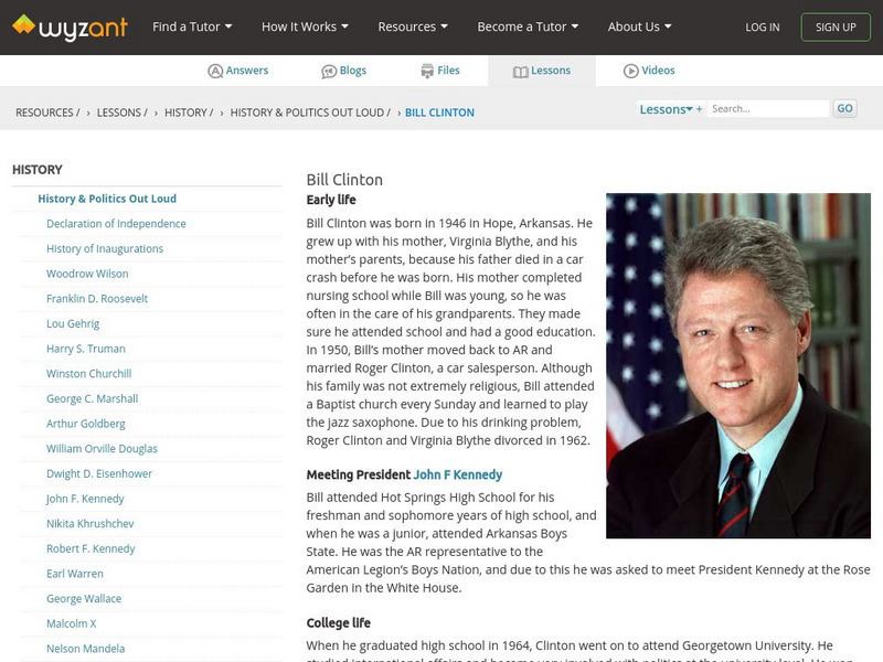 Wyzant: Bill Clinton Handout