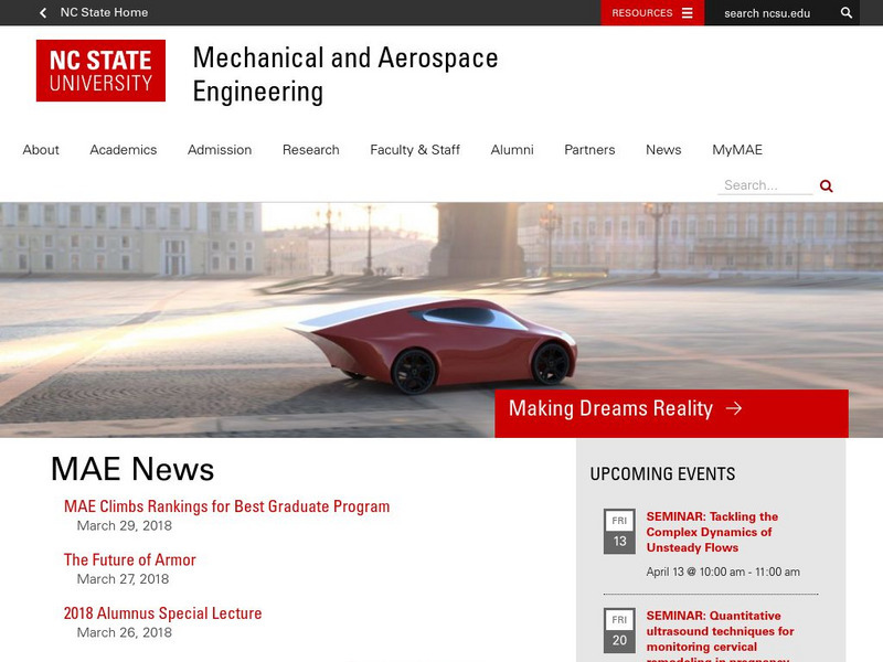 North Carolina State Dept. Of Aerospace Engineering Website North Carolina State Dept. Of Aerospace Engineering Website