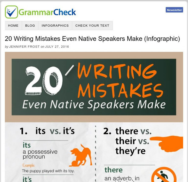 Grammar Check: 20 Writing Mistakes Even Native Speakers Make (Infographic) Graphic Grammar Check: 20 Writing Mistakes Even Native Speakers Make (Infographic) Graphic