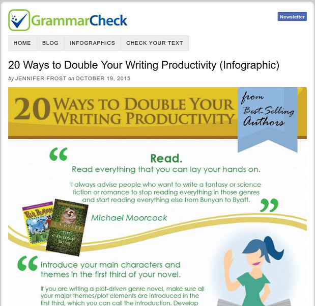 Grammar Check: 20 Ways to Double Your Writing Productivity (Infographic) Graphic Grammar Check: 20 Ways to Double Your Writing Productivity (Infographic) Graphic