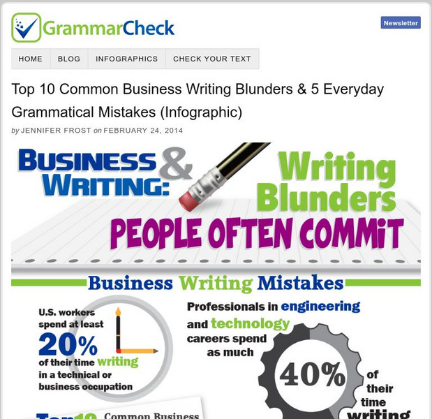 Grammar Check: Top 10 Common Business Writing Blunders & 5 Everyday Grammatical Mistakes (Infographic) Graphic Grammar Check: Top 10 Common Business Writing Blunders & 5 Everyday Grammatical Mistakes (Infographic) Graphic