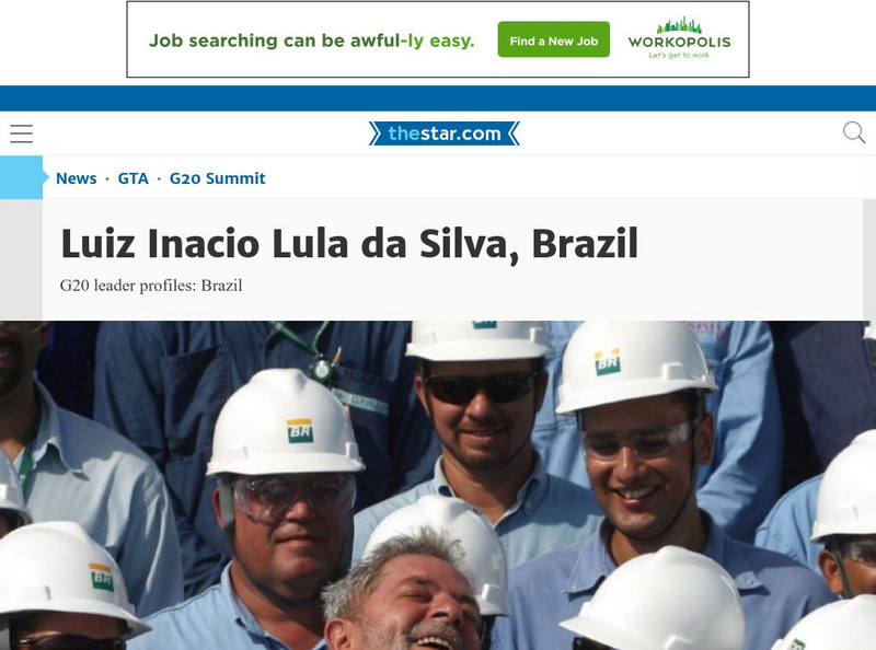 Toronto Star: Portraits of the G20 Leaders: Luiz Inacio Lula Da Silva, Brazil Handout Toronto Star: Portraits of the G20 Leaders: Luiz Inacio Lula Da Silva, Brazil Handout