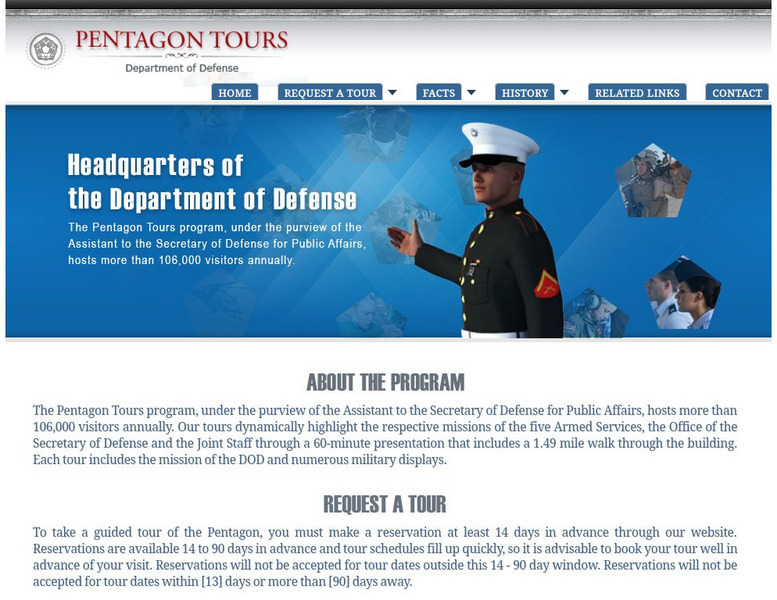 United States Department of Defense: Pentagon Tours Website United States Department of Defense: Pentagon Tours Website