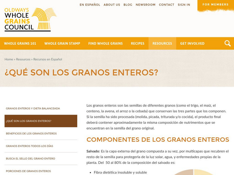 Whole Grains Coiuncil: Que Son Los Granos Enteros? Website Whole Grains Coiuncil: Que Son Los Granos Enteros? Website