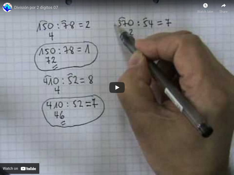 Sector Matematica: Division Por 2 Digitos 07 Instructional Video Sector Matematica: Division Por 2 Digitos 07 Instructional Video