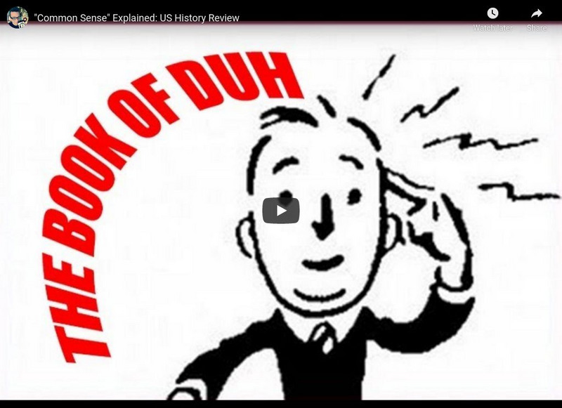 You Tube: "Common Sense" Explained: Us History Review Instructional Video You Tube: "Common Sense" Explained: Us History Review Instructional Video