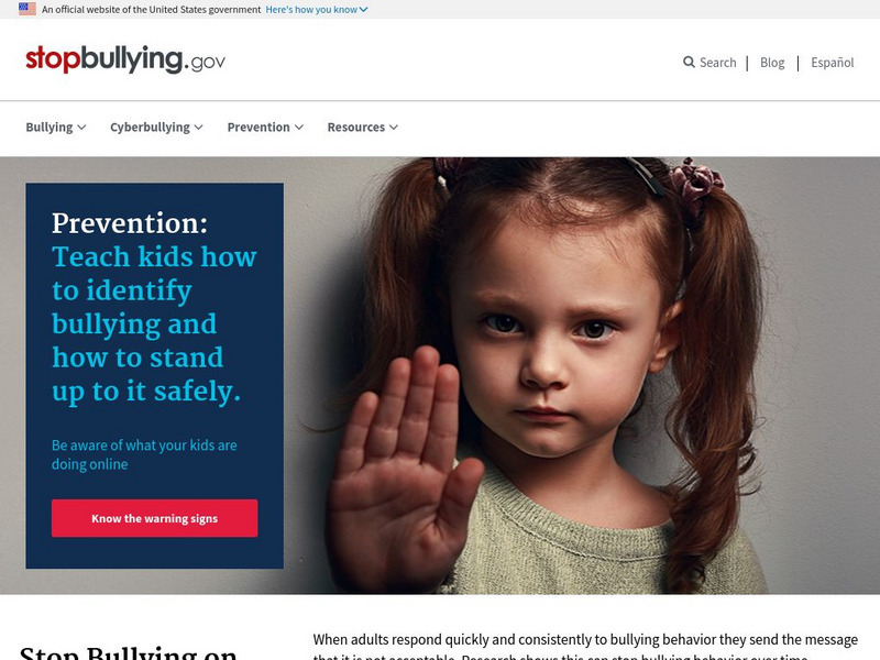 U.s. Government: Bullying Prevention Website U.s. Government: Bullying Prevention Website