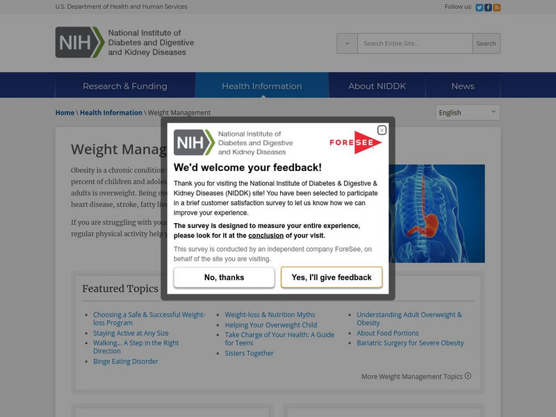 Niddk: Weight Control & Healthy Living a to Z Handout Niddk: Weight Control & Healthy Living a to Z Handout
