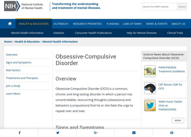 Nimh: Obsessive Compulsive Disorder Website Nimh: Obsessive Compulsive Disorder Website