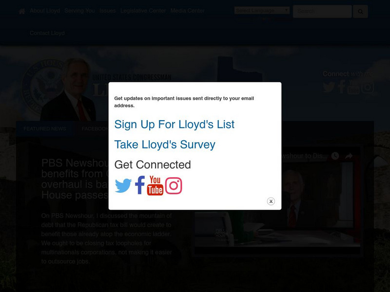 Us House of Representatives: Congressman Lloyd Doggett Website