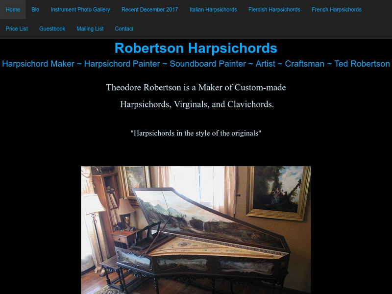 Robertson Harpsichords Website