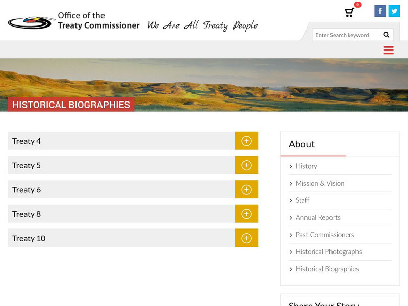 Office of the Treaty Commissioner: Historical Biographies Handout