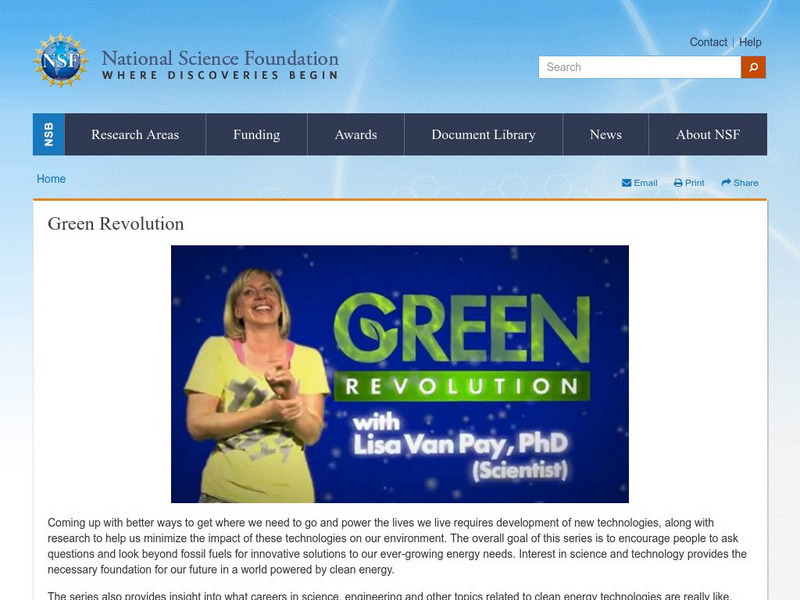 National Science Foundation: Green Revolution Instructional Video National Science Foundation: Green Revolution Instructional Video