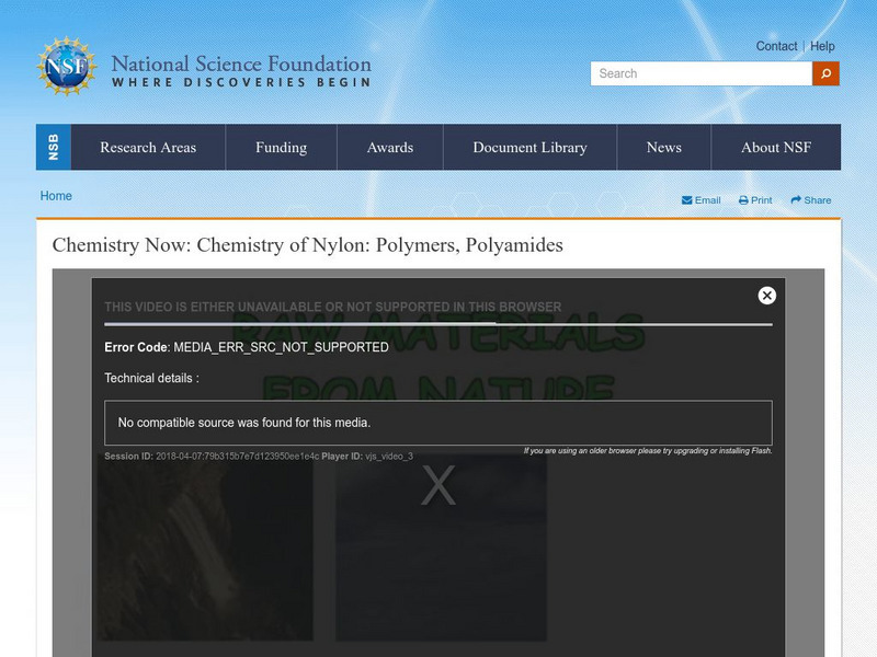 National Science Foundation: Fabricating Fabric: Nylon Instructional Video National Science Foundation: Fabricating Fabric: Nylon Instructional Video