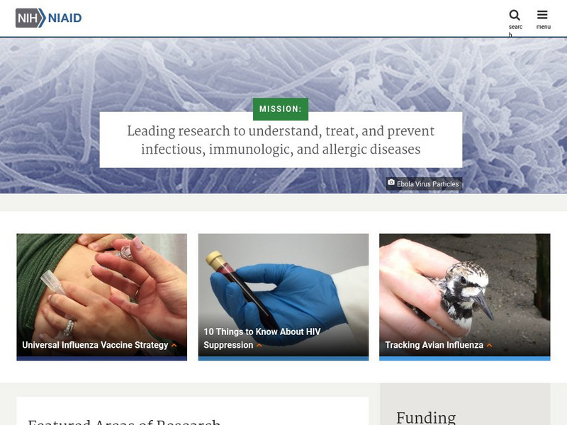 National Institute of Allergy and Infectious Diseases Website National Institute of Allergy and Infectious Diseases Website