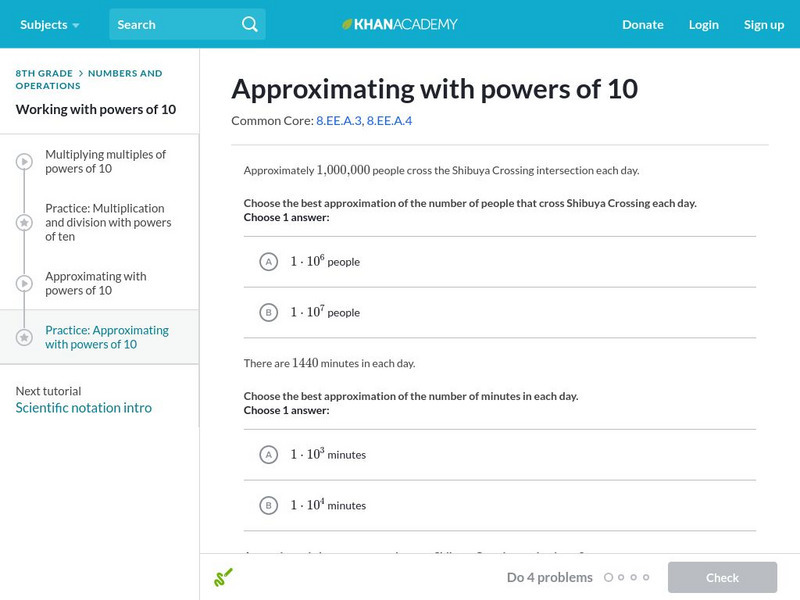 Khan Academy: Approximating With Powers of 10 Unknown Type Khan Academy: Approximating With Powers of 10 Unknown Type