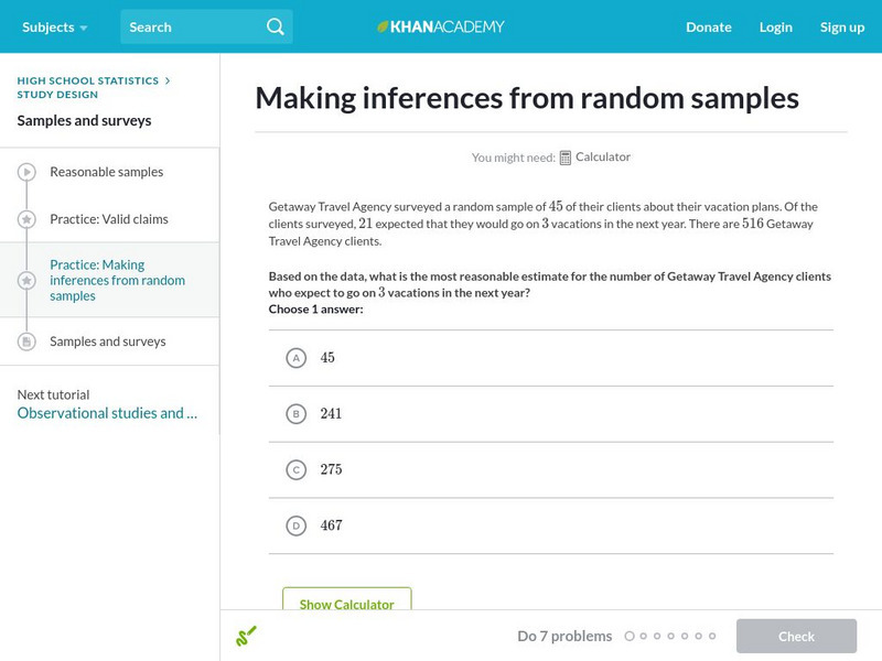Khan Academy: Making Inferences From Random Samples Unit Plan Khan Academy: Making Inferences From Random Samples Unit Plan