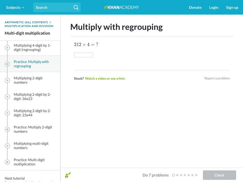 Khan Academy: Multiplication With Carrying Unknown Type Khan Academy: Multiplication With Carrying Unknown Type