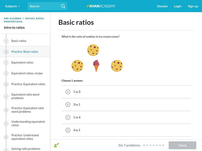 Khan Academy: Basic Ratios Unit Plan Khan Academy: Basic Ratios Unit Plan