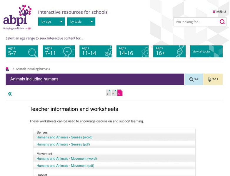 Abpi: Active Science Modules: Humans and Animals Worksheets Unit Plan Abpi: Active Science Modules: Humans and Animals Worksheets Unit Plan