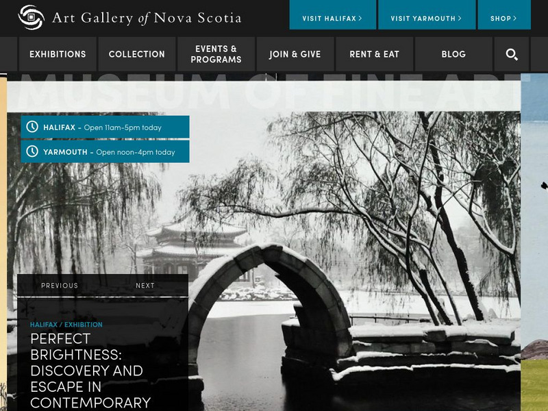 Art Gallery of Nova Scotia Website Art Gallery of Nova Scotia Website