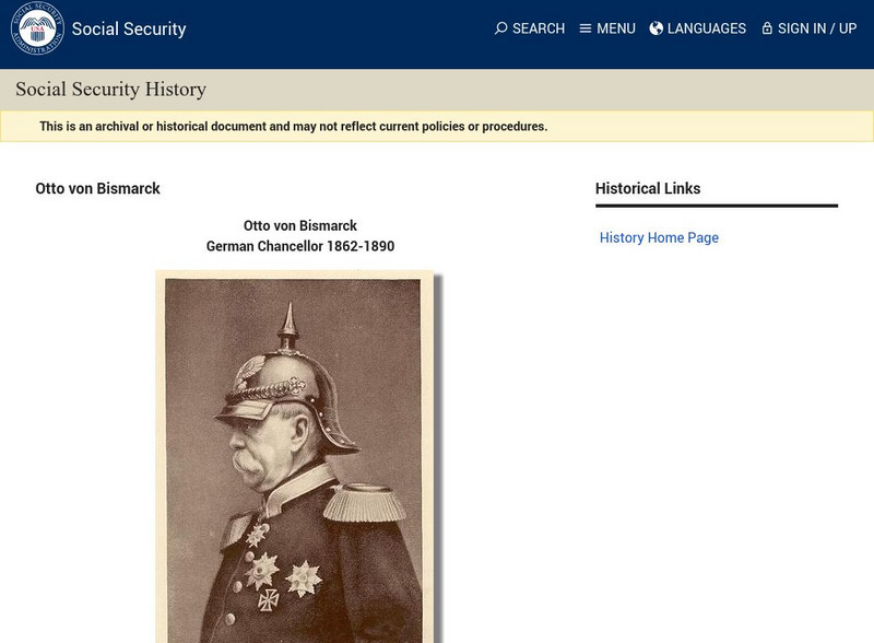 Social Security Online: Otto Von Bismarck: World's First Social Security Article Social Security Online: Otto Von Bismarck: World's First Social Security Article