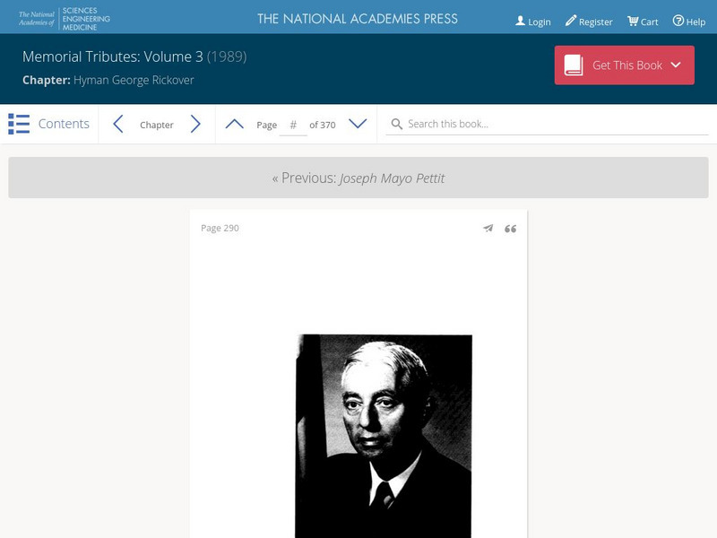 National Academy of Engineering: Hyman George Rickover eBook National Academy of Engineering: Hyman George Rickover eBook