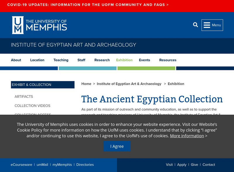 University of Memphis: Egyptian Artifacts Exhibit Handout University of Memphis: Egyptian Artifacts Exhibit Handout