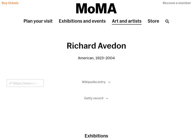 Mo Ma: Artists in the Collection: Richard Avedon Graphic