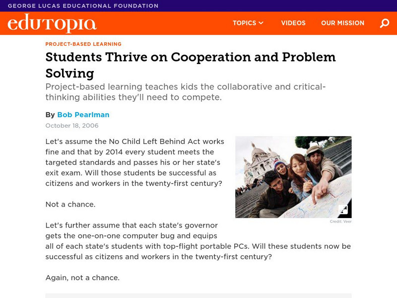 Edutopia: New Skills for a New Century Article Edutopia: New Skills for a New Century Article
