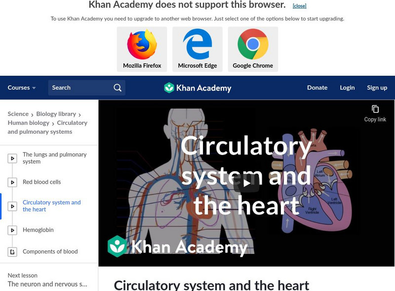 Khan Academy: Circulatory System and the Heart Instructional Video Khan Academy: Circulatory System and the Heart Instructional Video