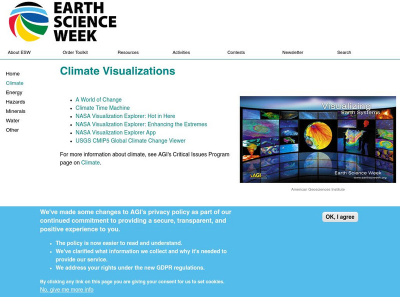 American Geosciences Institute: Earth Science Week: Climate Visualizations Interactive