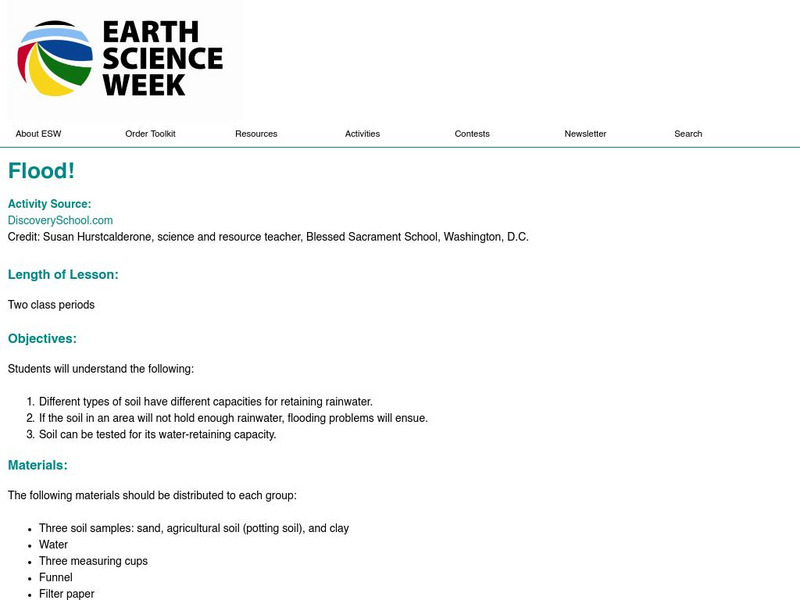 American Geosciences Institute: Earth Science Week: Flood! Lesson Plan