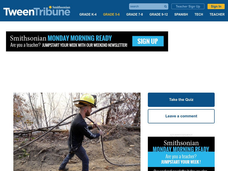 Tween Tribune: Wildfires Rage Across Southern Appalachians Article Tween Tribune: Wildfires Rage Across Southern Appalachians Article