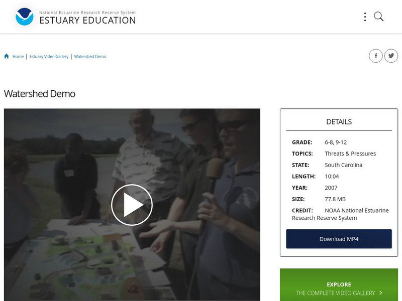 Noaa: Estuary Education: Watershed Demo Instructional Video Noaa: Estuary Education: Watershed Demo Instructional Video