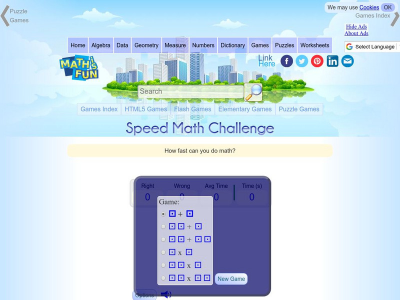 Math Is Fun: Speed Math Interactive Math Is Fun: Speed Math Interactive