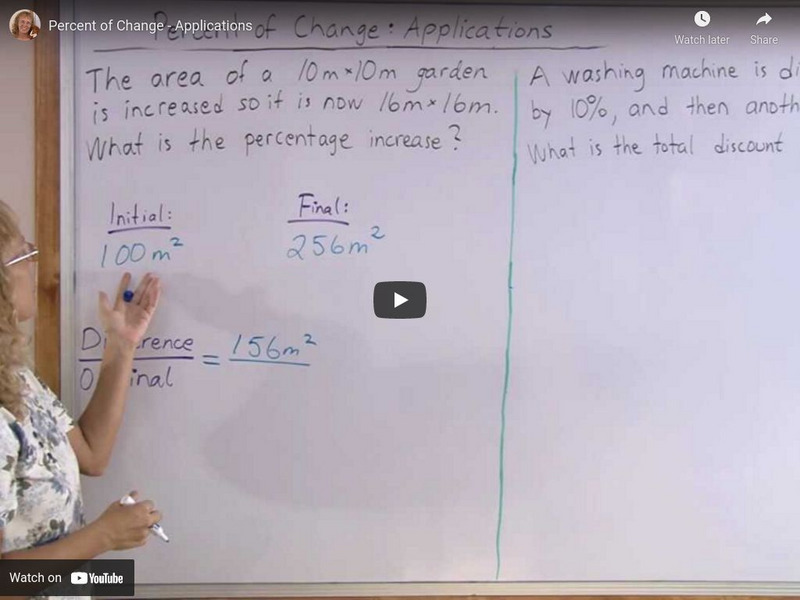 Math Mammoth: Percent of Change: Applications Instructional Video Math Mammoth: Percent of Change: Applications Instructional Video