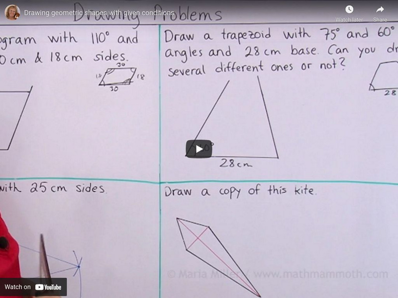 Math Mammoth: Drawing Geometric Shapes With Given Conditions Instructional Video