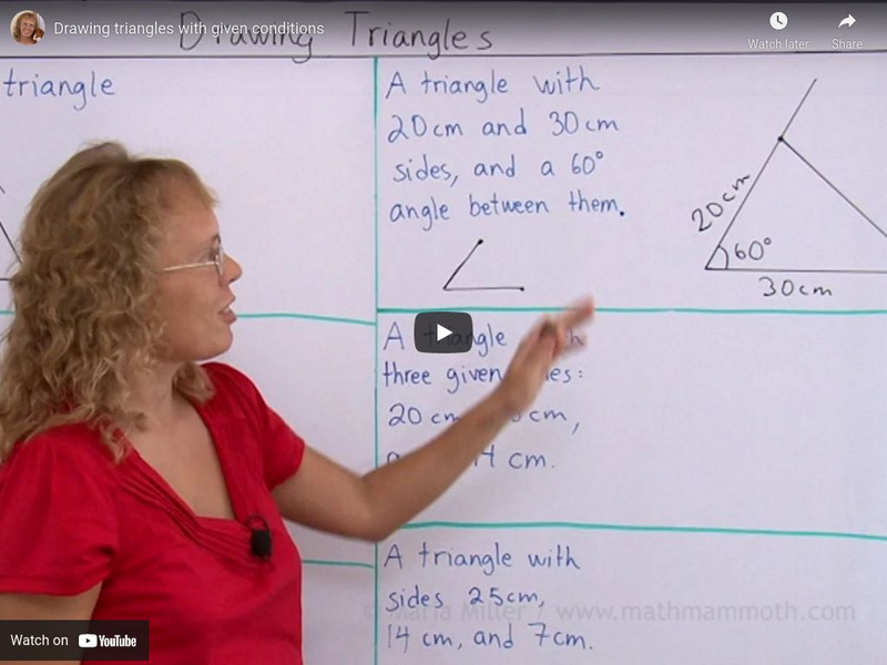 Math Mammoth: Drawing Triangles With Given Conditions Instructional Video